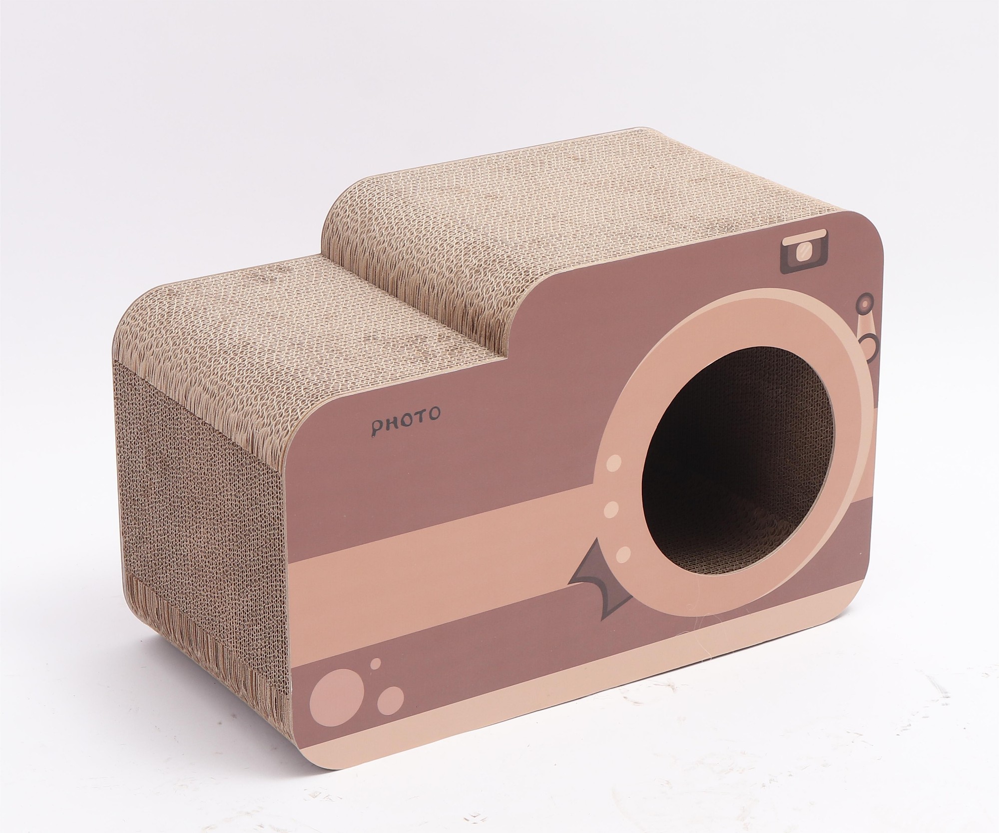 Retro camera large Fun Modeling Toys Scratch Toy Cardboard Box Cat Scratching Board - 副本