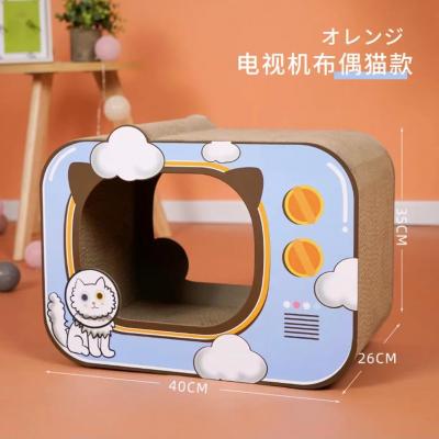 Corrugated Cat Scratcher Cardboard Bone Type Durable Cat Scratching Board Reversible with Catnip - 副本